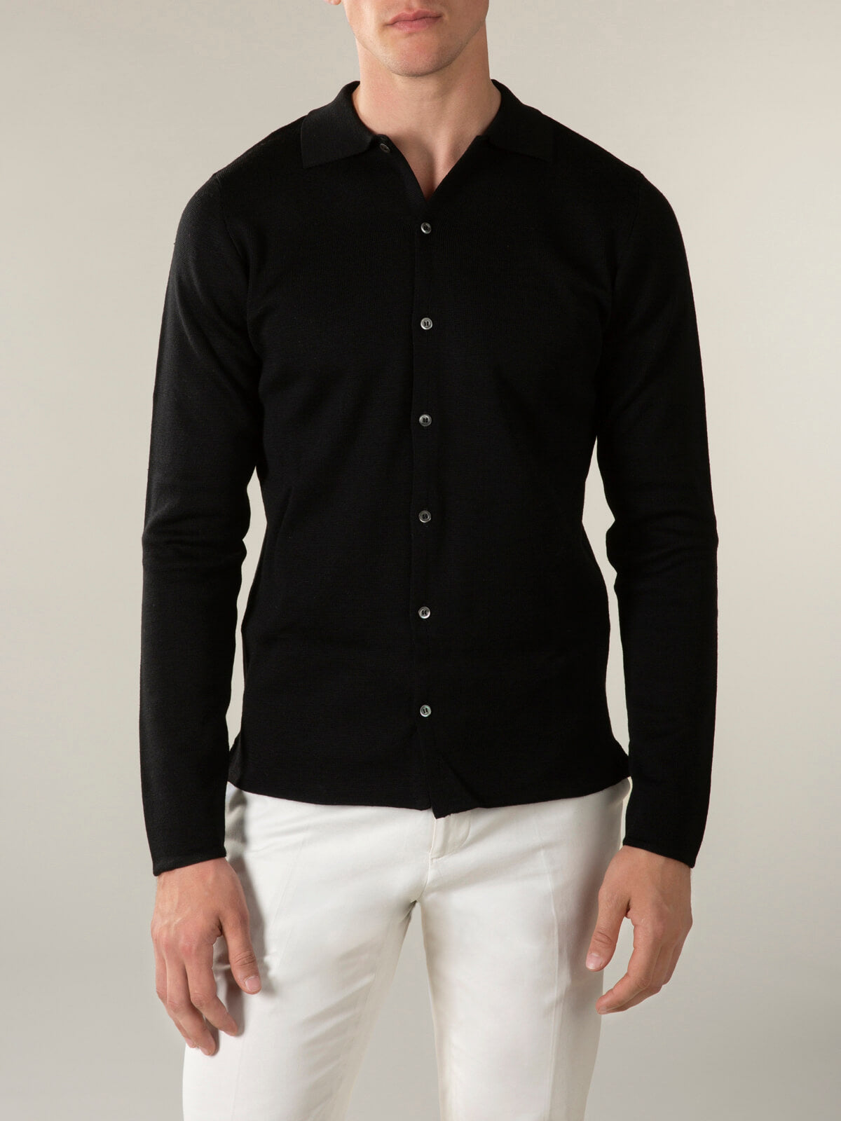 Reed Knitted Shirt - Black