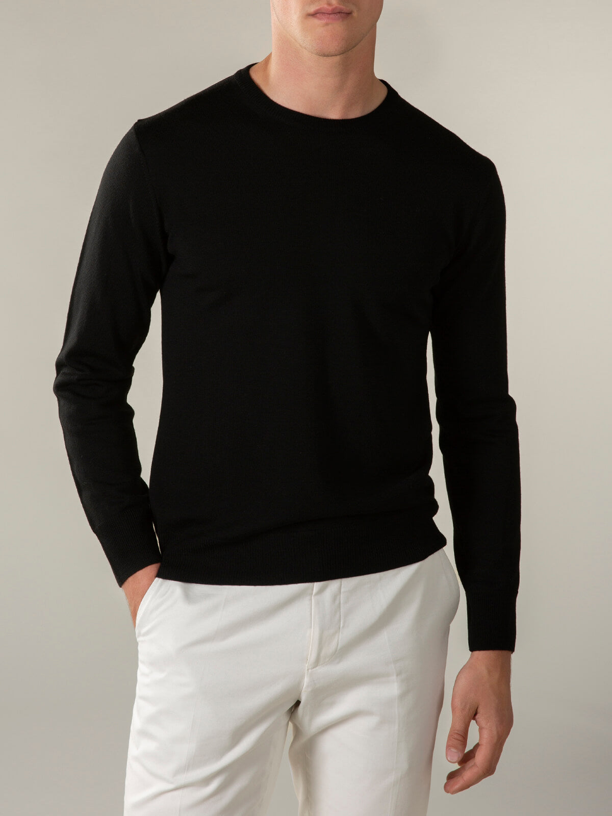 Lugh Crew Neck Sweater - Black