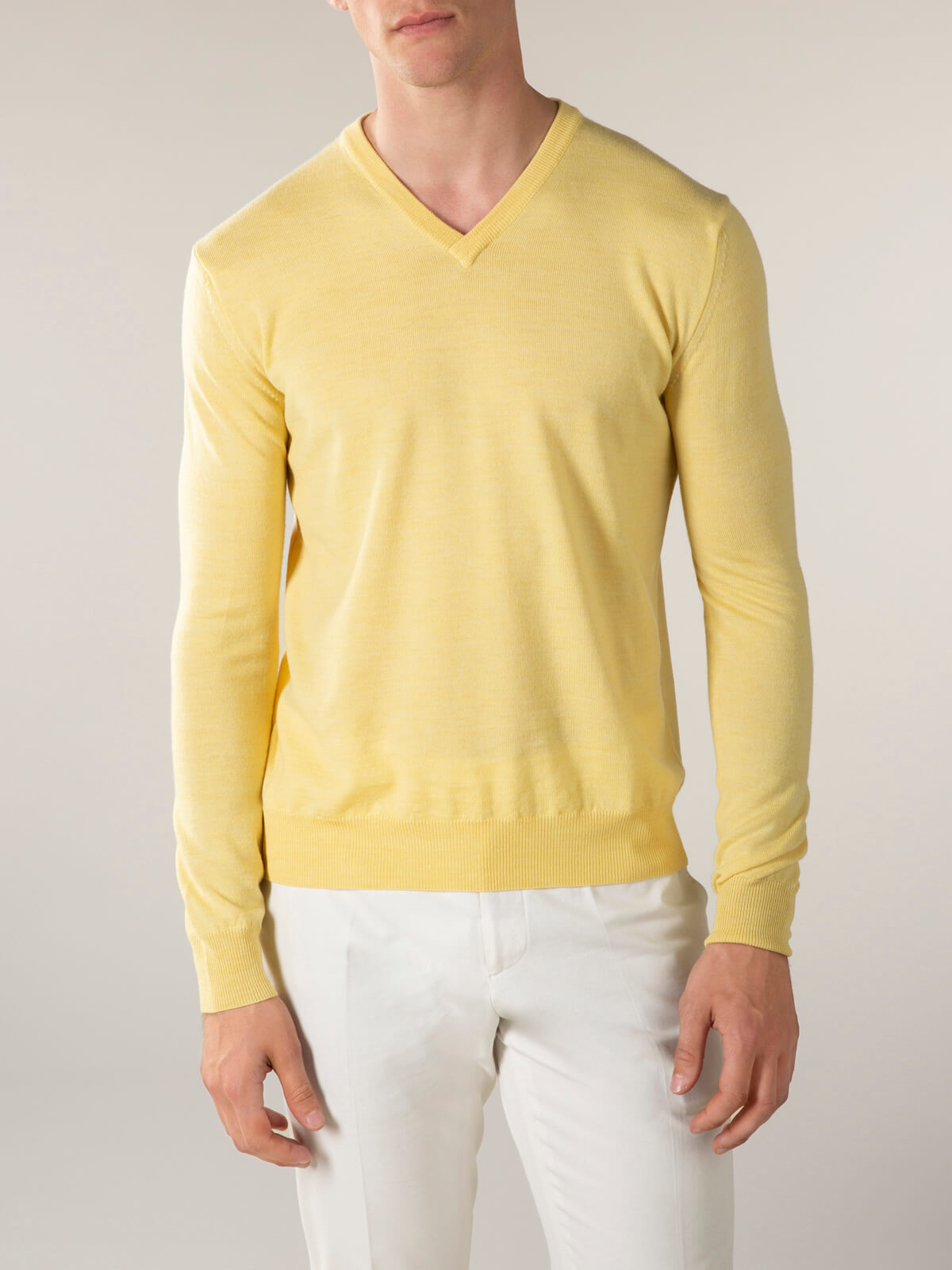 Mahdi V-Neck Sweater - Yellow