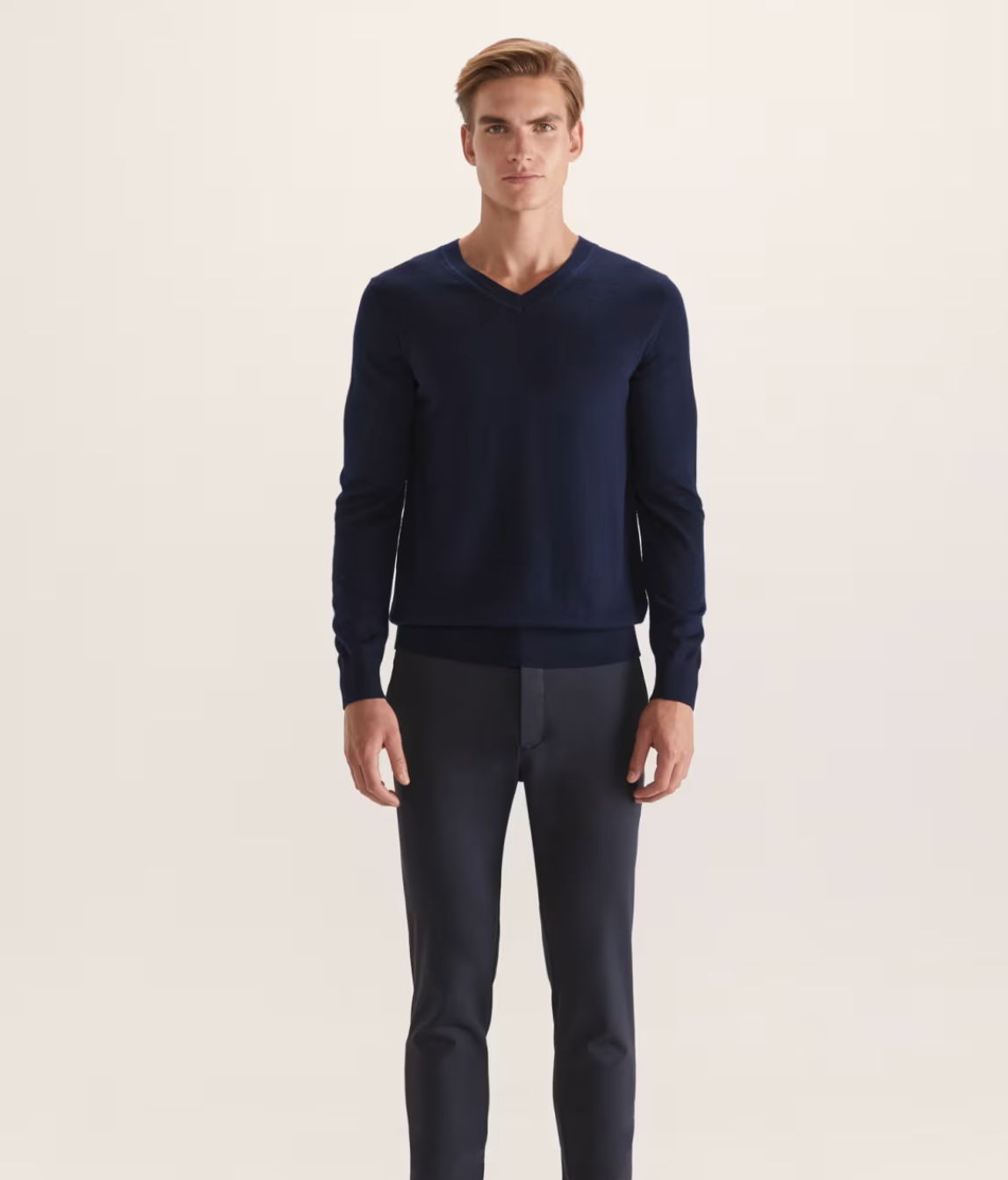 Haider V-Neck Sweater - Navy