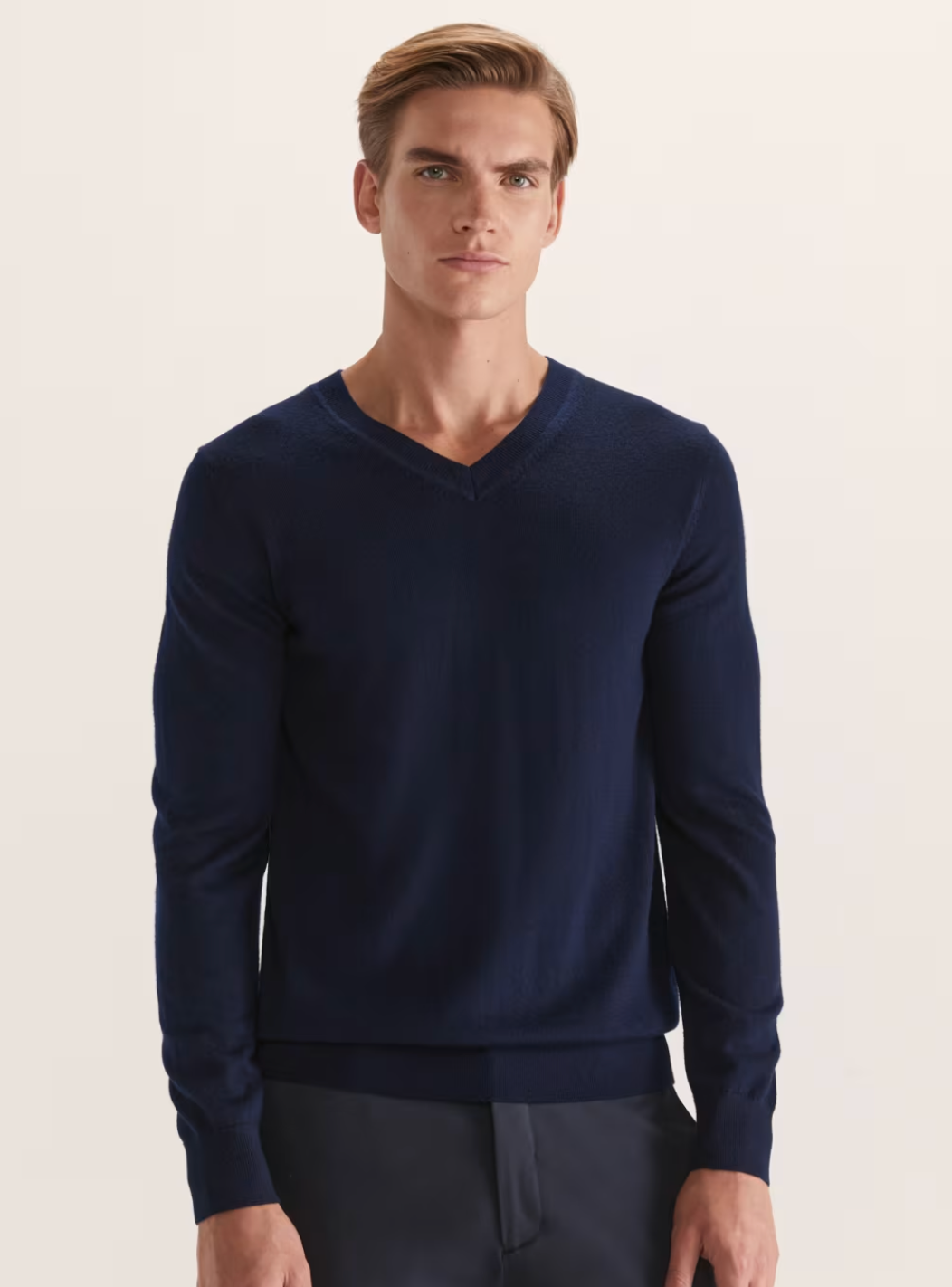 Haider V-Neck Sweater - Navy