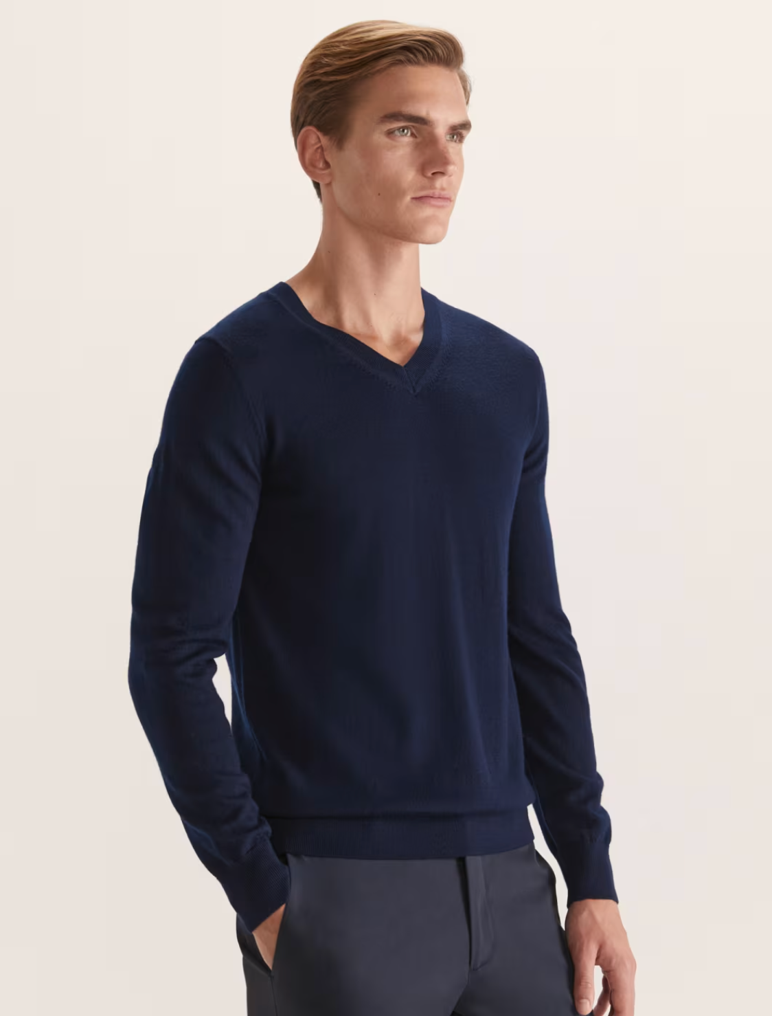 Haider V-Neck Sweater - Navy