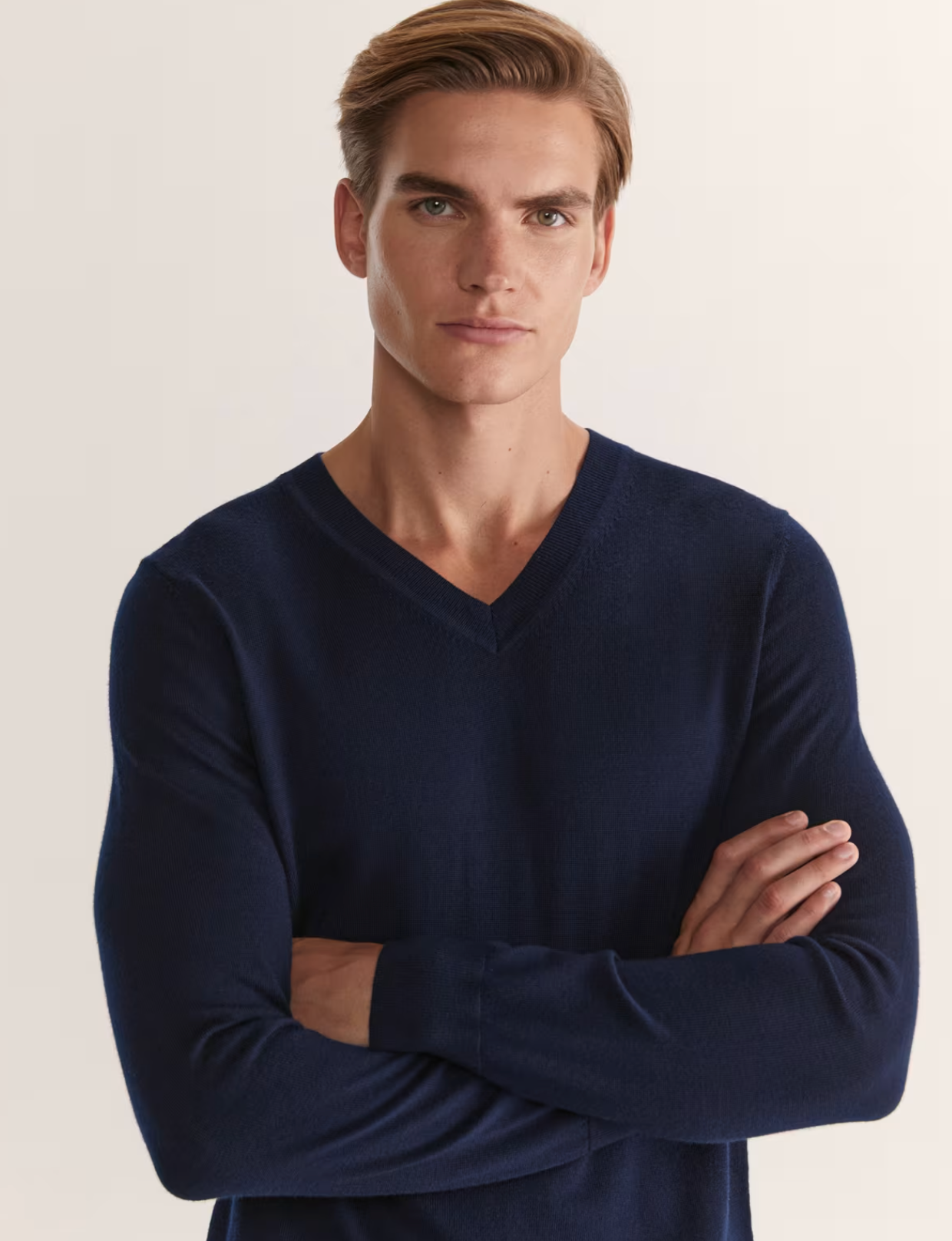 Haider V-Neck Sweater - Navy