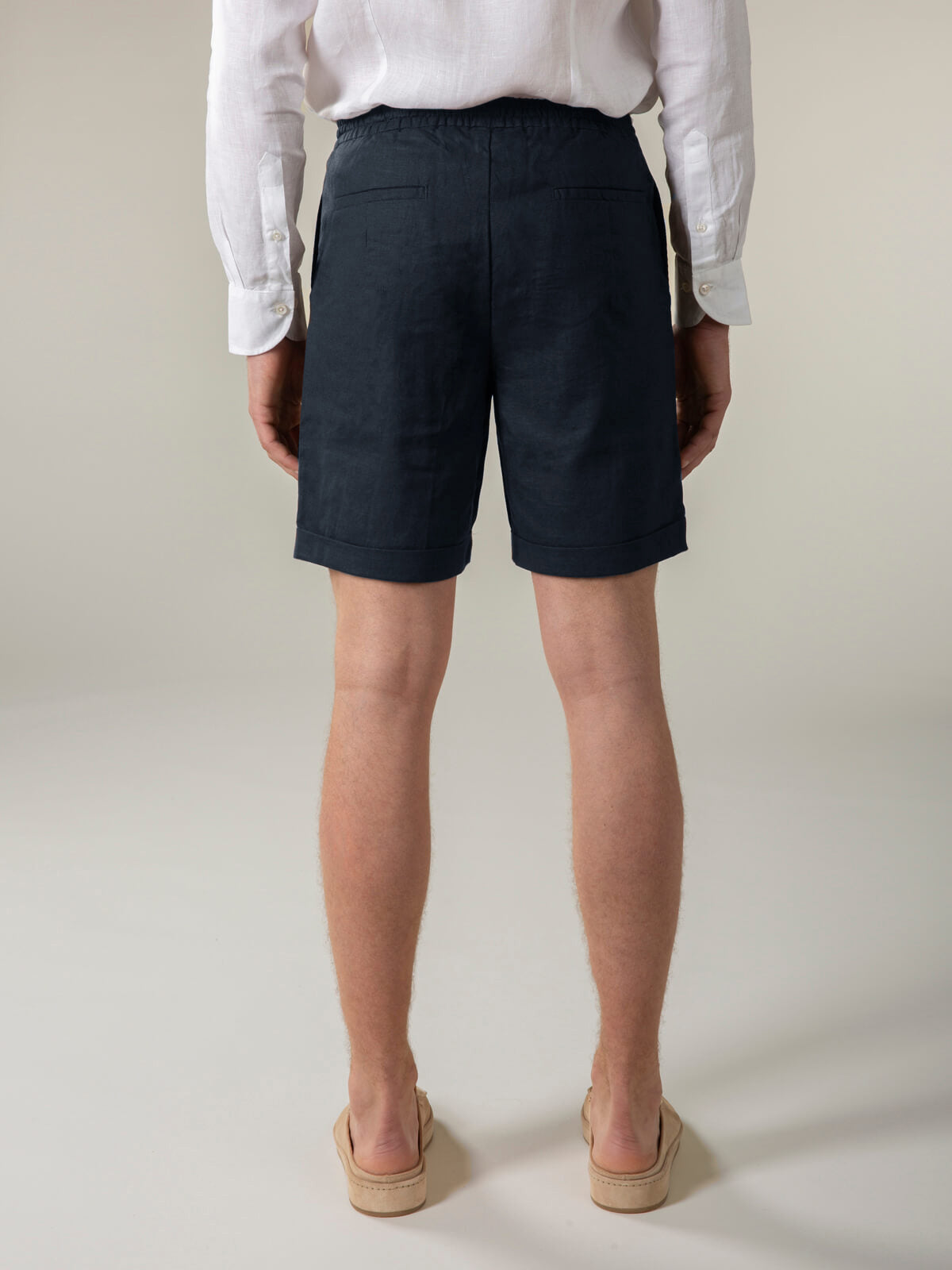 Montana Linen Shorts - Navy